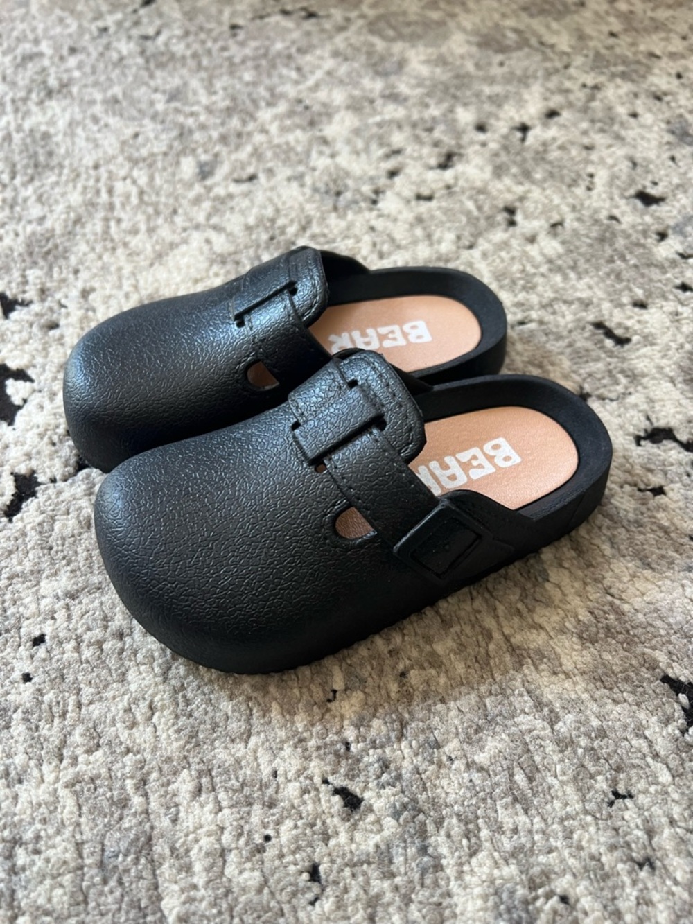 Black Toddler Slip-On Clogs